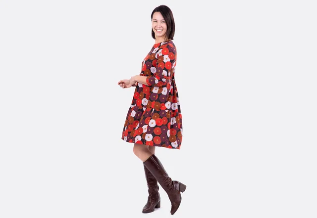 Boho-kleid nähen Anleitung Rockstufen Viskose