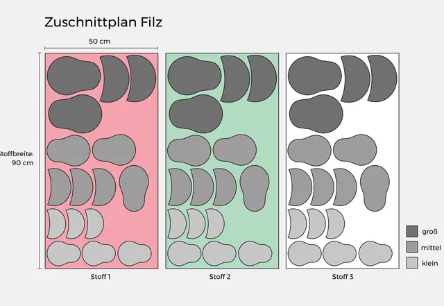 Zuschnitt Filz Adventskalender Freebie