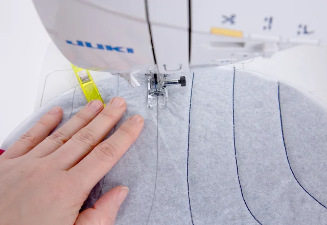 Anleitung Yogakissen Nähmaschine Wellen Absteppung nähen