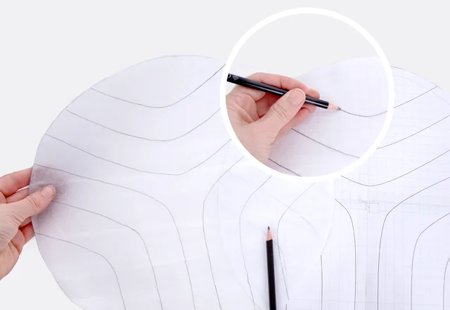 Nähanleitung Yogakissen Steppvorlage abzeichnen