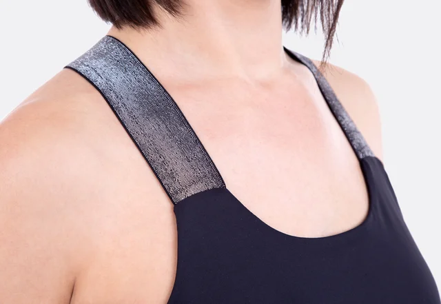 Schnittmuster Sport Bustier Glitzer Gummiband Nähanleitung