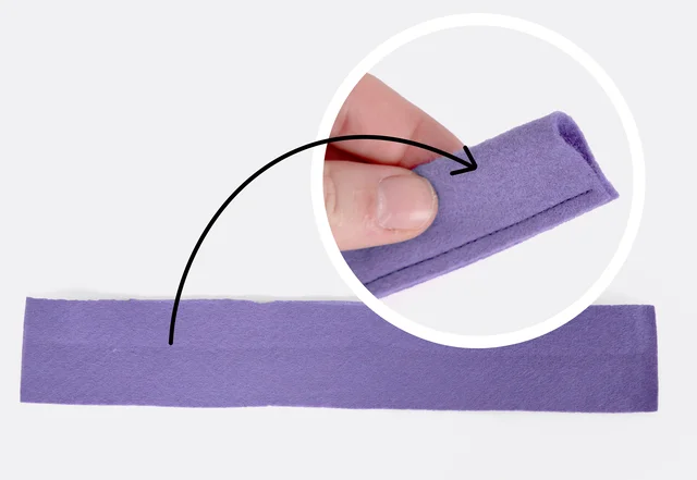 Filzblume aus Filzsstreifen nähen - einfache Frühlingsdeko