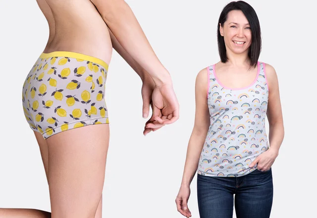 Schnittmuster Unterhemd Slip aus Jersey selbernähen