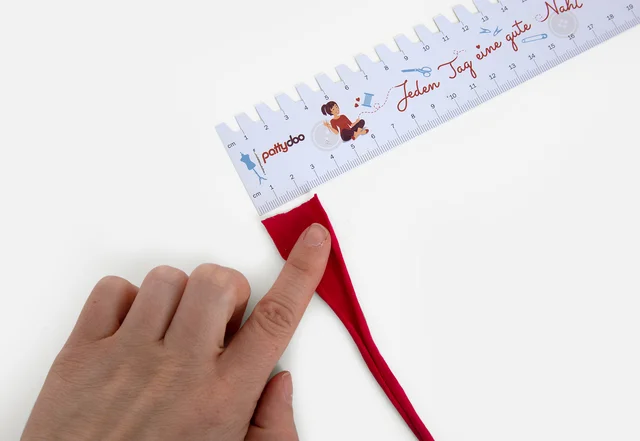 Anleitung Jerseygarn Breite ausmessen