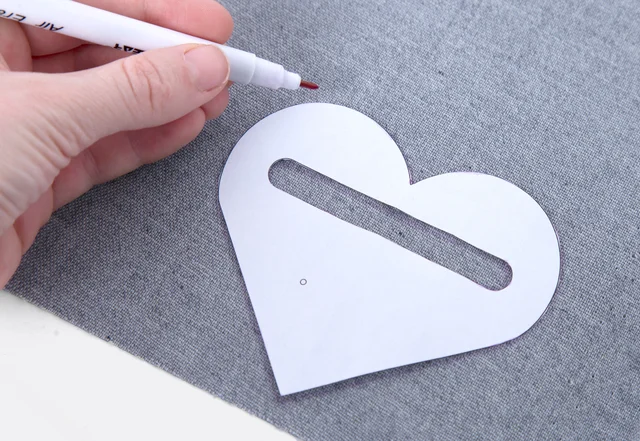 Herz-Täschchen Zuschnitt Variante Reißverschluss