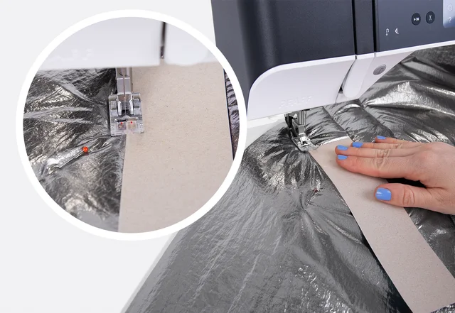 Stoff Stepplinie gerade Pappschablone