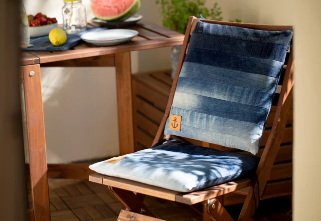 Jeans Upcycling Sitzkissen