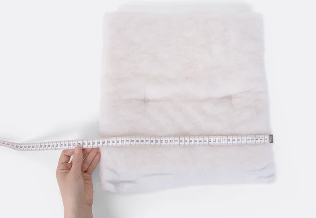 Patchwork-Sitzkissen nähen - Kissen ausmessen