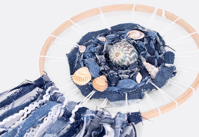 Traumfänger Upcycling Nähidee Stickrahmen 