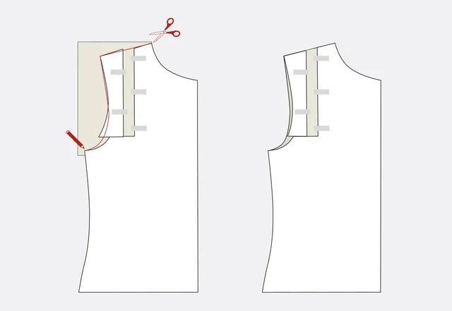 Oberteil nähen Schulter anpassen