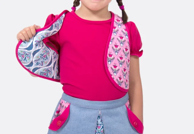 Schnittmuster Steppweste für Kinder nähen lernen Schnittmuster Steppweste für Kinder nähen lernen