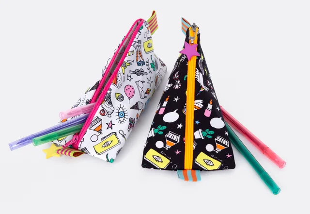 Schnittmuster Stiftemappe Tetraeder selbst nähen