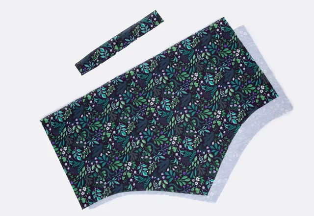 Loop-Schal Zuschnitt mit Ohrenschlaufe