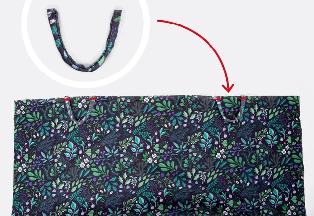 DIY Schlaufen an Loop-Schal befestigen