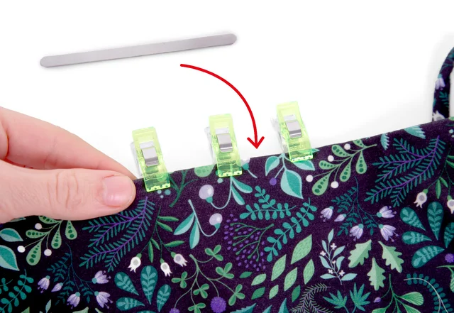 Mund-Nasen-Loop - Nasenbügel einarbeiten