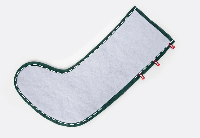 Nikolausstiefel DIY - Futter zusammen nähen