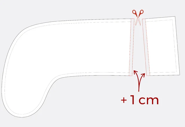 Nikolausstiefel nähen - Klappe zuschneiden