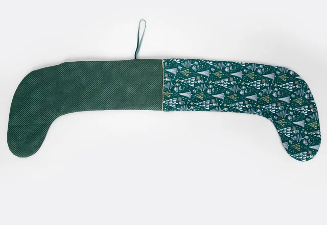 Nikolausstiefel nähen - Futter an Oberstoff verstürzen