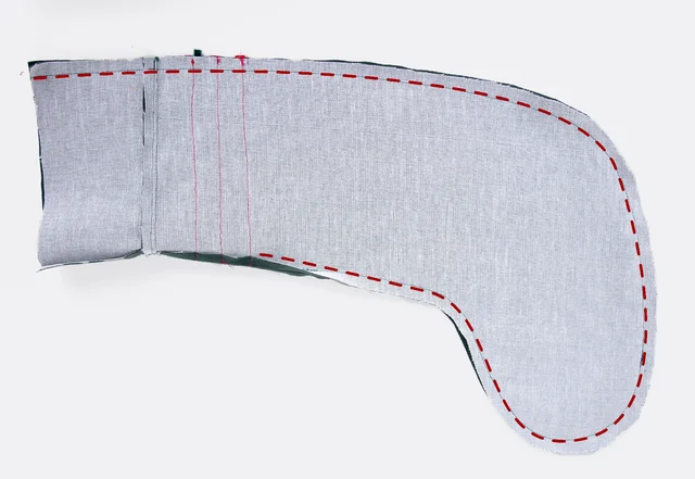 Nikolaussocke selber nähen - Stiefel schließen