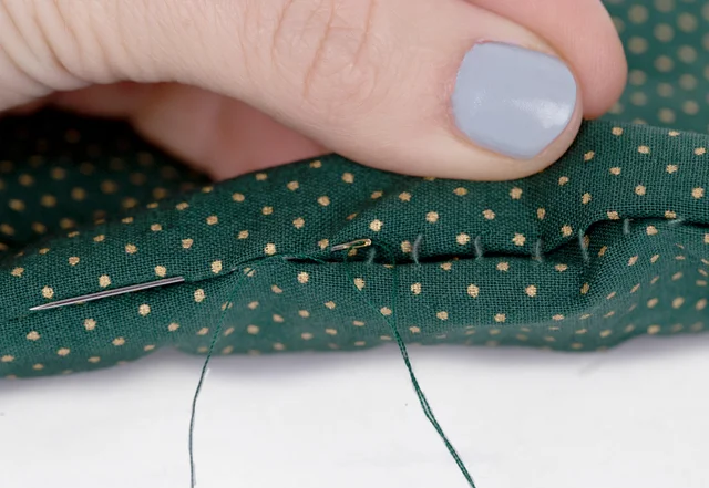 Nikolausstiefel nähen - Wendeöffnung schließen