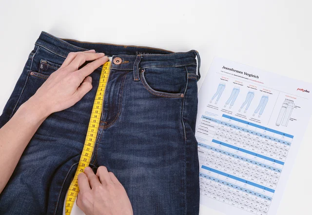 Anleitung Jeans nähen - mit Maßband Leibhöhe ermitteln