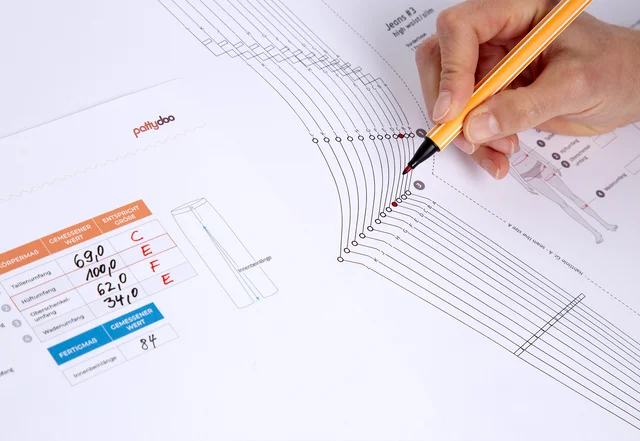 Schnittmuster anpassen Jeans mit System individuelle Körpermaße