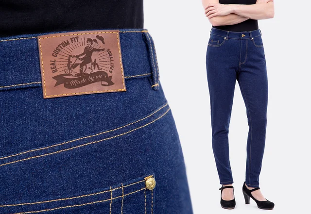 Schnittmuster Damen-Jeans mit Label selber nähen
