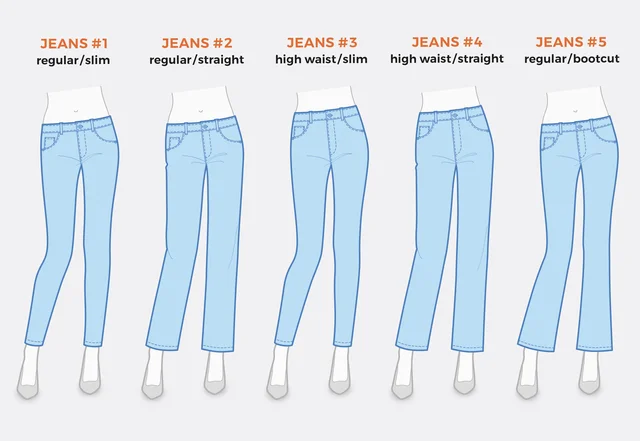 Schnittmuster pattydoo Jeans Hosenformen Vergleich Schnittmuster pattydoo Jeans Hosenformen Vergleich