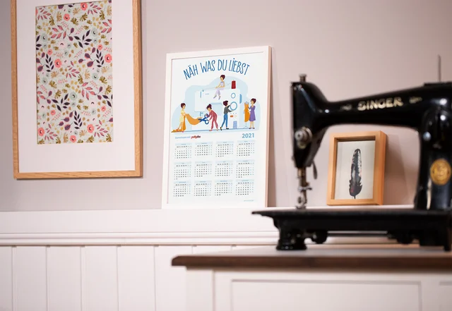 pattydoo Näh-Kalender 2021 mit Nähmaschine pattydoo Näh-Kalender 2021 mit Nähmaschine