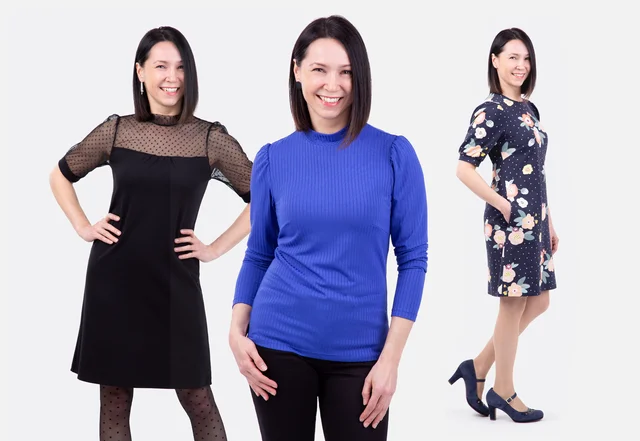 Schnittmuster Damenshirtund -kleid mit Puffärmeln selber nähen