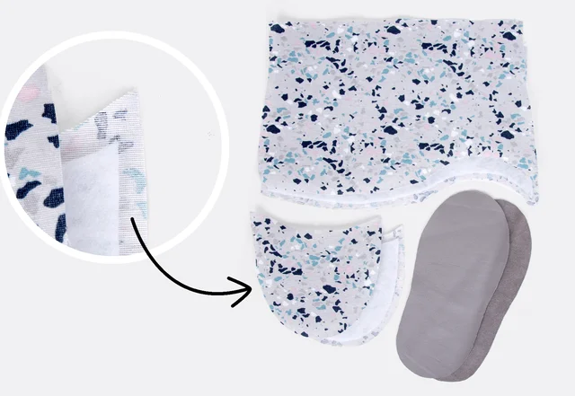 Kuschel Hausschuhe aus Webware zuschneiden