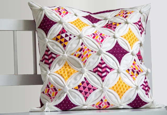 Nähanleitung Cathedral-Window Kissen Patchwork