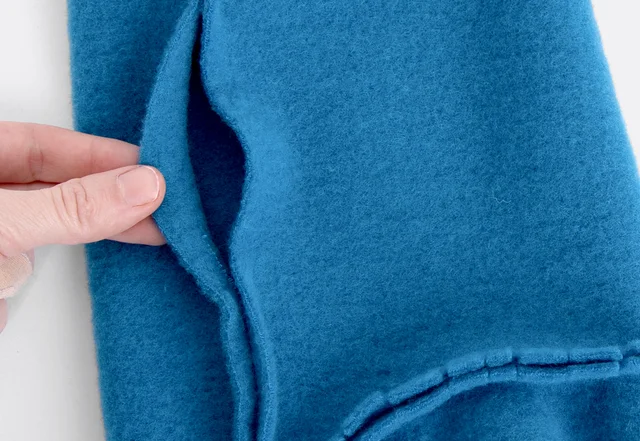 Kuschelschuh nähen: Wendeöffnung