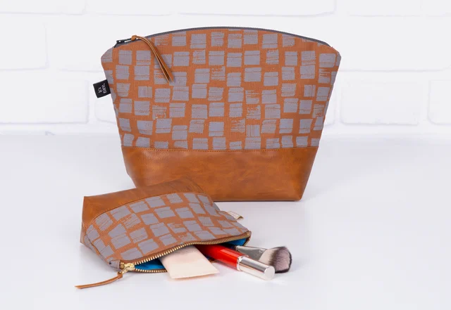 Kosmetiktasche selber nähen mit Reißverschluss und Kunstleder