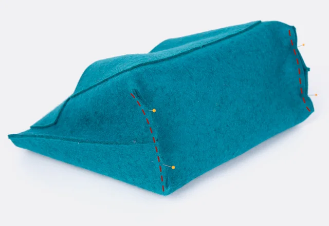 Taschenorganizer Boden abnähen Filztasche Taschenorganizer Boden abnähen Filztasche