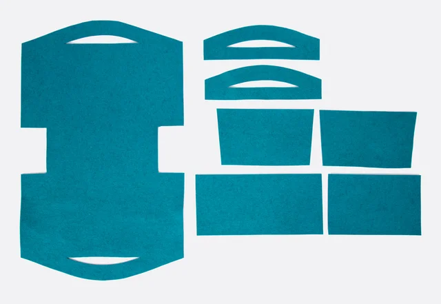 Zuschnitt Taschenorganizer Filzsstoff