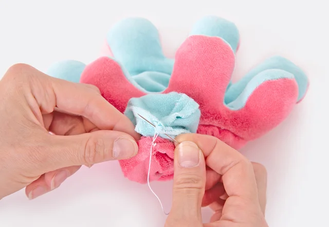 Wende-Oktopus: Nahtzugaben aneinander nähen