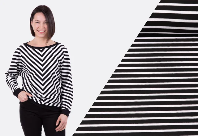 Streifenshirt schwarz-weiß