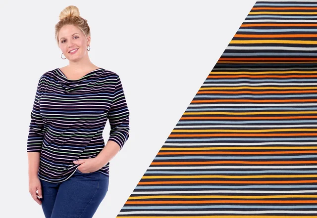 Bunter Streifenstoff