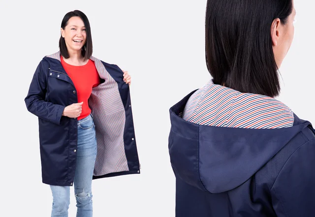 Regenmantel Parka mit Futter selber nähen