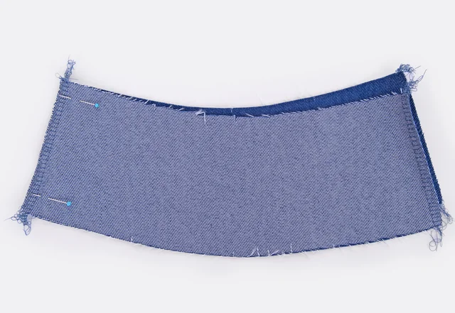 Hut-Seitenteile zusammen nähen