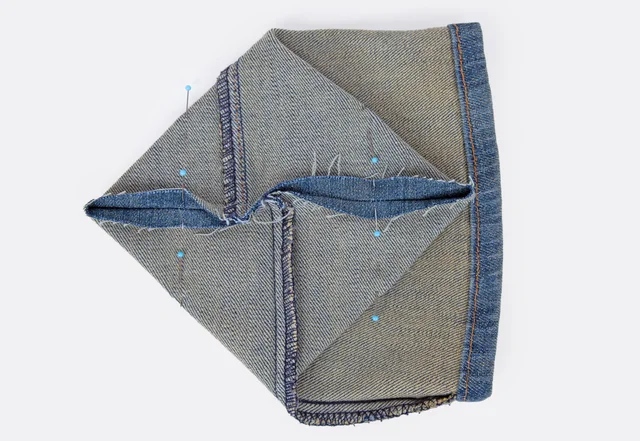 Hosenbein Utensilo Boden abnähen