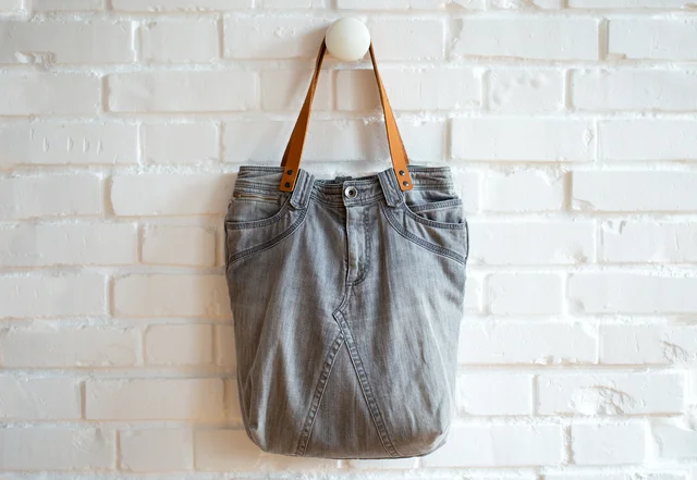 Jeans Upcycling Shopper selber nähen