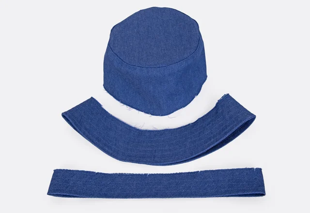 Bucket Hat Schnittteile vorbereitet