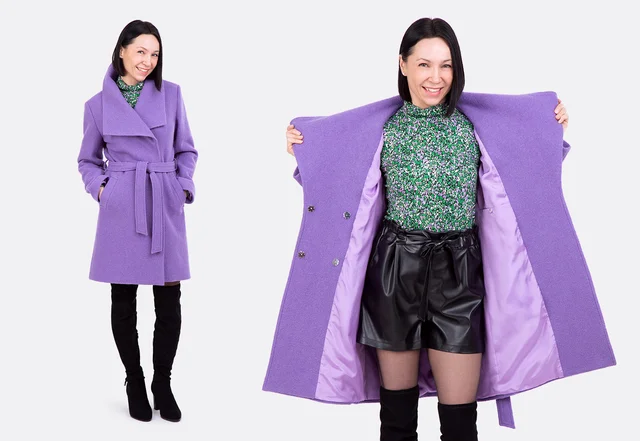 Damenmantel Serena mit Spatenkragen Innenfutter selbernähen