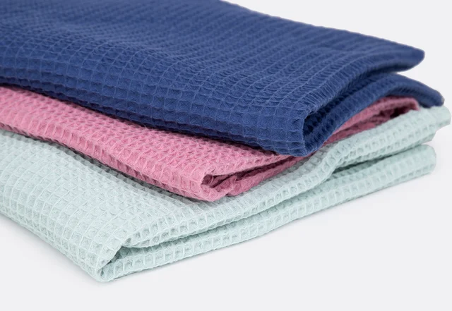 Waffelstoff Piqué mint rosa blau DIY Anleitung