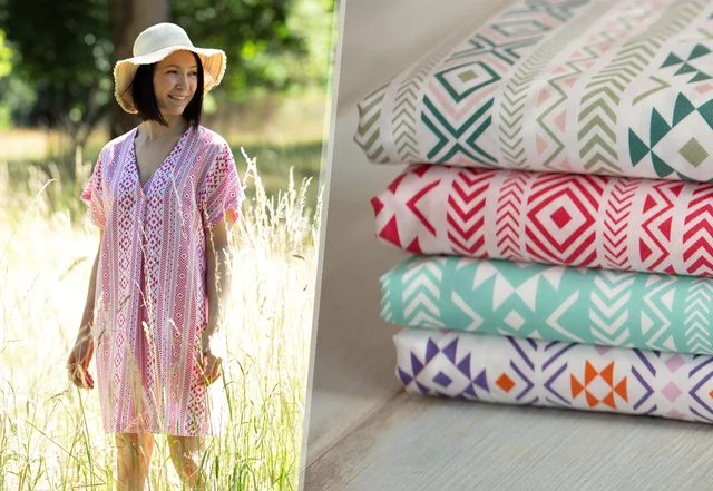 Stoffkollektion Sommer Tencel Webware Boho Vibes DIY