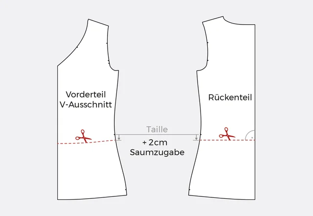 Crop Top Anleitung Schnittmuster anpassen