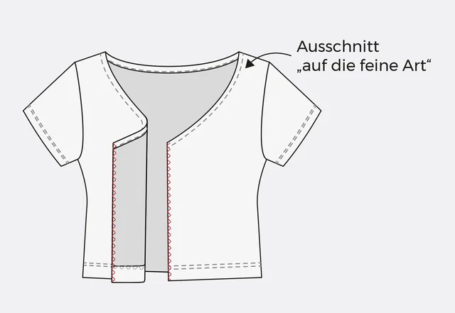 Nähanleitung Crop Top Ausschnitt auf die feine Art