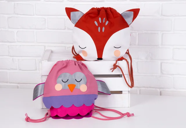 Nähanleitung Kinder-Rucksack Fuchs Eule Freebie